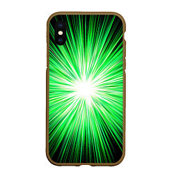 Чехол iPhone XS Max матовый ЗЕЛЁНОЕ СЕВЕРНОЕ СИЯНИЕ, цвет: 3D-коричневый