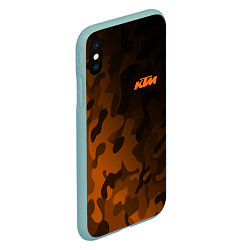 Чехол iPhone XS Max матовый KTM КТМ CAMO RACING, цвет: 3D-мятный — фото 2