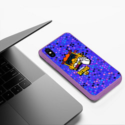 Чехол iPhone XS Max матовый Грифф Griff Brawl Stars, цвет: 3D-фиолетовый — фото 2