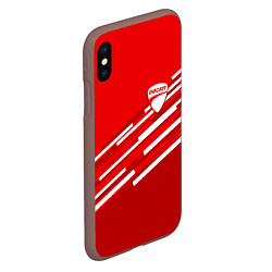 Чехол iPhone XS Max матовый DUCATI ДУКАТИ, цвет: 3D-коричневый — фото 2