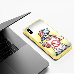 Чехол iPhone XS Max матовый Friday Night Funkin Boyfriend, цвет: 3D-желтый — фото 2