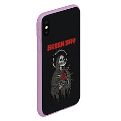 Чехол iPhone XS Max матовый GreenDay ГринДей Poster Z, цвет: 3D-сиреневый — фото 2