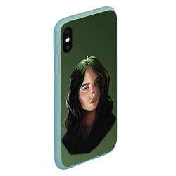 Чехол iPhone XS Max матовый BILLIE EILISH БИЛЛИ АЙЛИШ Z, цвет: 3D-мятный — фото 2