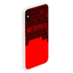 Чехол iPhone XS Max матовый Battlefield 2042 - Hexagon, цвет: 3D-белый — фото 2