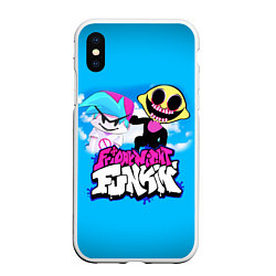 Чехол iPhone XS Max матовый Boyfriend and Monster, цвет: 3D-белый