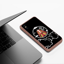Чехол iPhone XS Max матовый Манки Д Луффи One Piece, цвет: 3D-коричневый — фото 2