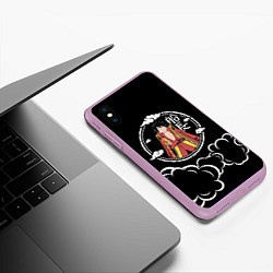 Чехол iPhone XS Max матовый Манки Д Луффи One Piece, цвет: 3D-сиреневый — фото 2