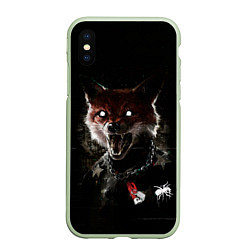 Чехол iPhone XS Max матовый Prodigy Fox, цвет: 3D-салатовый