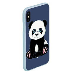 Чехол iPhone XS Max матовый Милая Панда Sweet Panda, цвет: 3D-голубой — фото 2