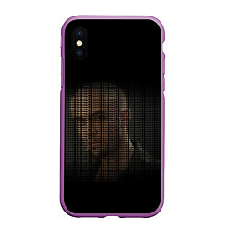 Чехол iPhone XS Max матовый Sorry for what, цвет: 3D-фиолетовый