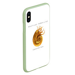 Чехол iPhone XS Max матовый Nautilus Pompilius ЗОЛОТОЙ ВЕК, цвет: 3D-салатовый — фото 2