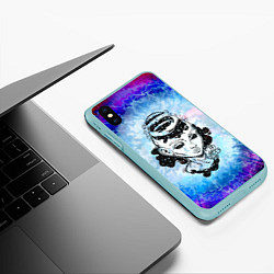 Чехол iPhone XS Max матовый ГОСПОЖА ГАЛАКТИКА SPACE GIRL Z, цвет: 3D-мятный — фото 2