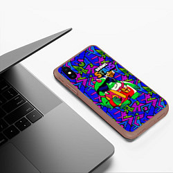 Чехол iPhone XS Max матовый Базз Buzz Brawl Stars, цвет: 3D-коричневый — фото 2