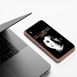 Чехол iPhone XS Max матовый Легче придумать дружбу …, цвет: 3D-коричневый — фото 2