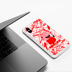 Чехол iPhone XS Max матовый Roblox piggyСвинка Пигги, цвет: 3D-белый — фото 2