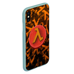 Чехол iPhone XS Max матовый ЛОГО КНОПКА HALF-LIFE Z, цвет: 3D-мятный — фото 2