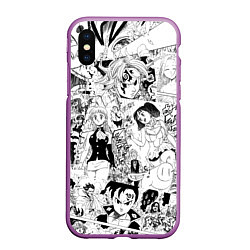 Чехол iPhone XS Max матовый Семь смертных грехов, манга, цвет: 3D-фиолетовый