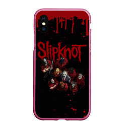 Чехол iPhone XS Max матовый SLIPKNOT СЛИПКНОТ Z, цвет: 3D-малиновый