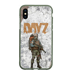 Чехол iPhone XS Max матовый DAYZ ДЕЙЗИ Z, цвет: 3D-темно-зеленый