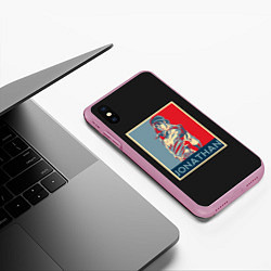 Чехол iPhone XS Max матовый Jonathan JoJo, цвет: 3D-розовый — фото 2