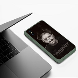 Чехол iPhone XS Max матовый Keith Flint THE PRODIGY Z, цвет: 3D-темно-зеленый — фото 2