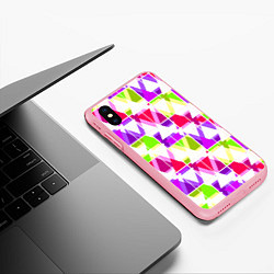 Чехол iPhone XS Max матовый Абстрактный яркий узор, цвет: 3D-баблгам — фото 2