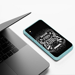Чехол iPhone XS Max матовый КОРОЛЕВСКИЙ ЧЁРНЫЙ, цвет: 3D-мятный — фото 2