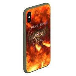 Чехол iPhone XS Max матовый Darksiders 3 Гнев Войны 3 Z, цвет: 3D-темно-зеленый — фото 2