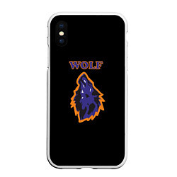 Чехол iPhone XS Max матовый The Wolfs, цвет: 3D-белый