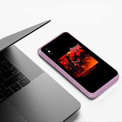 Чехол iPhone XS Max матовый Ария - КРЕЩЕНИЕ ОГНЕМ, цвет: 3D-сиреневый — фото 2