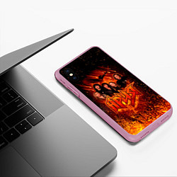 Чехол iPhone XS Max матовый Ария в огне, цвет: 3D-розовый — фото 2