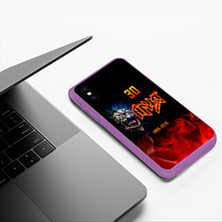 Чехол iPhone XS Max матовый Ария 30 лет 1985 - 2015, цвет: 3D-фиолетовый — фото 2