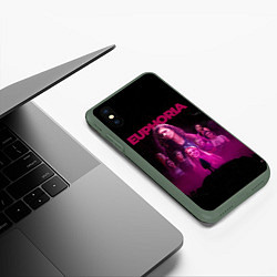 Чехол iPhone XS Max матовый Euphoria team, цвет: 3D-темно-зеленый — фото 2