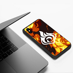 Чехол iPhone XS Max матовый PIRO ПИРО ГЕНШИН, цвет: 3D-черный — фото 2