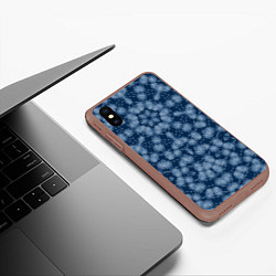 Чехол iPhone XS Max матовый Модный абстрактный узор, цвет: 3D-коричневый — фото 2