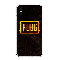 Чехол iPhone XS Max матовый PUBG ПАБГ NEON, цвет: 3D-белый