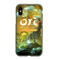 Чехол iPhone XS Max матовый Ori and the Will of the Wisps, цвет: 3D-темно-зеленый