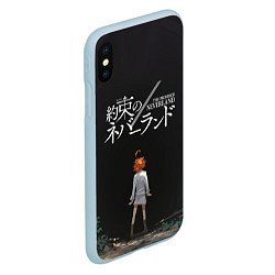 Чехол iPhone XS Max матовый Emma The Promised Neverland Z, цвет: 3D-голубой — фото 2