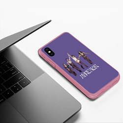 Чехол iPhone XS Max матовый Maneskin Zitti e buoni, цвет: 3D-малиновый — фото 2