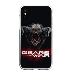 Чехол iPhone XS Max матовый MONSTER GEARS OF WAR Z, цвет: 3D-белый