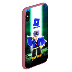 Чехол iPhone XS Max матовый DRAGONBALL ROBLOX РОБЛОКС Z, цвет: 3D-малиновый — фото 2