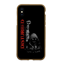 Чехол iPhone XS Max матовый DISTURBED, цвет: 3D-коричневый