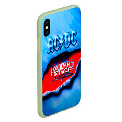Чехол iPhone XS Max матовый ACDC - The Razor’s Edge, цвет: 3D-салатовый — фото 2