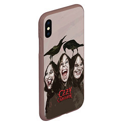 Чехол iPhone XS Max матовый Ozzy Osbourne, цвет: 3D-коричневый — фото 2