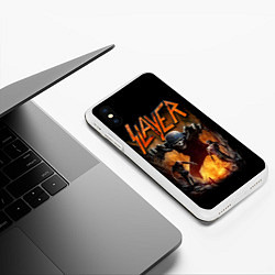 Чехол iPhone XS Max матовый Slayer, цвет: 3D-белый — фото 2