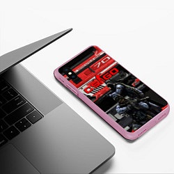 Чехол iPhone XS Max матовый Skin agressor cs go, цвет: 3D-розовый — фото 2