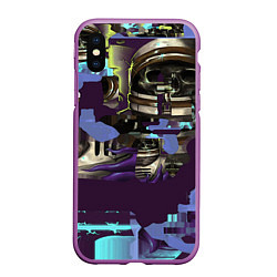 Чехол iPhone XS Max матовый Desolate Space CS, цвет: 3D-фиолетовый