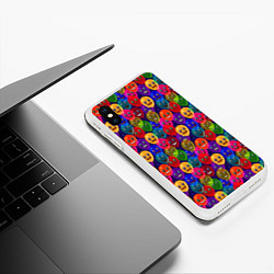 Чехол iPhone XS Max матовый Шарики, цвет: 3D-белый — фото 2