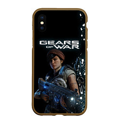 Чехол iPhone XS Max матовый GEARS OF WAR ШЕСТЕРЕНКИ Z, цвет: 3D-коричневый