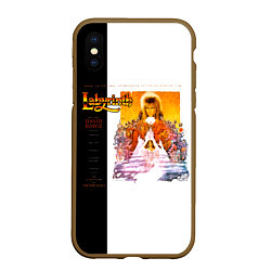 Чехол iPhone XS Max матовый Labyrinth - David Bowie, цвет: 3D-коричневый